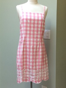 pink gingham sundress