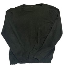 Wallin Bros Sweater Mens XL Green CrewNeck Cotton Cashmere Pullover Solid Casual