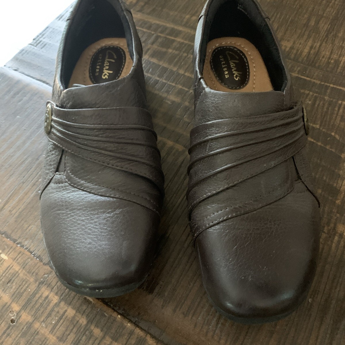 Clark Shoes Clarks Artisan Brown Leather Upper 6M flats w 
