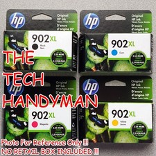 4-PACK HP GENUINE 902XL BLACK COLOR INK NO RETAIL BOX OFFICEJET 6950 6954