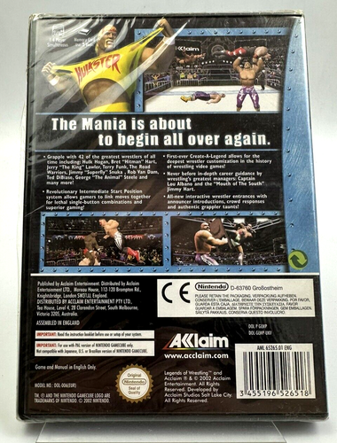 Gamecube Legends of Wrestling, ( 2002 ) UK Pal, Brand New Factory Sealed - Picture 2 of 8