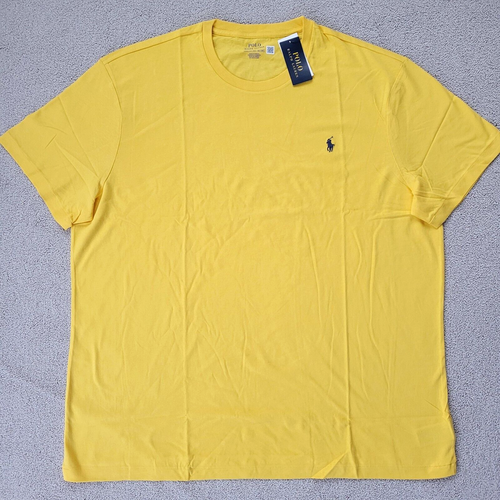 Polo Ralph Lauren Men Yellow T Shirt Short Sleeve Crew Neck Tee Big & Tall 1XB