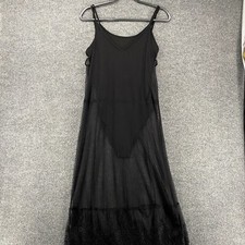 HM Coachella Dress Womens 10 Black Lace Bodysuit Fairy Grunge 90s Whimsigoth Y2K