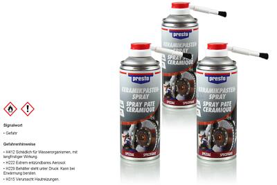3 x Presto Keramik-Pastenspray Spray Keramikpaste 400 ml bis 1400°C