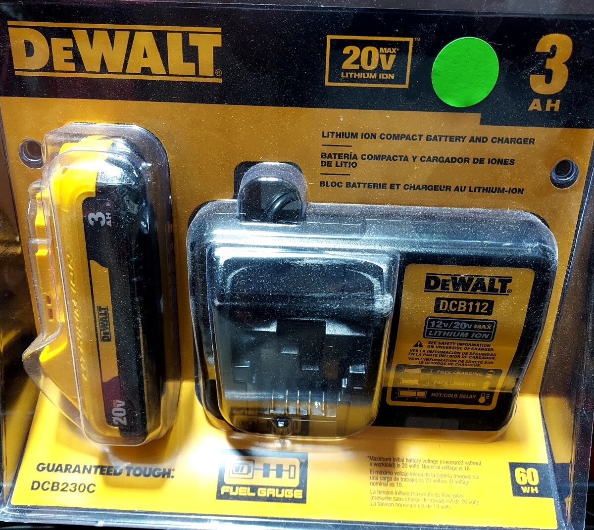 DEWALT 20V 3Ah Battery Pack with Charger (DCB230C) 885911482042 eBay
