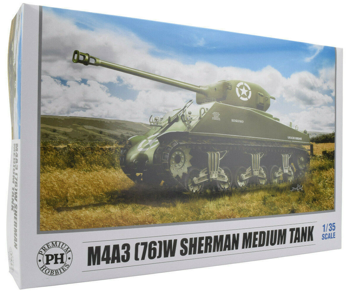 Набор пластиковых моделей танков Premium Hobbies M4A3 (76)W Sherman Medium Tank 1:35 210V