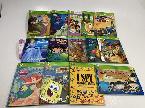 LeapFrog Tag Reading System Pink Pen Stylus Reader With 14 Books - Picture 1 of 12