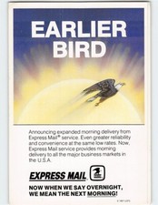 Postcard Earlier Bird American Bald Eagle Express Mail Advertisement