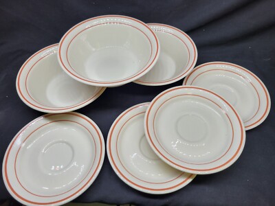 Lot of 7 Vintage CORNING Corner Stone Royal Garden 3 BOWLS AND 4 SAUCERS