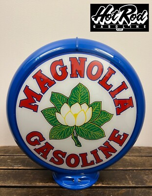 #ad #ad MAGNOLIA GASOLINE Reproduction 13.5quot; Gas Pump Globe Blue Body $175.00