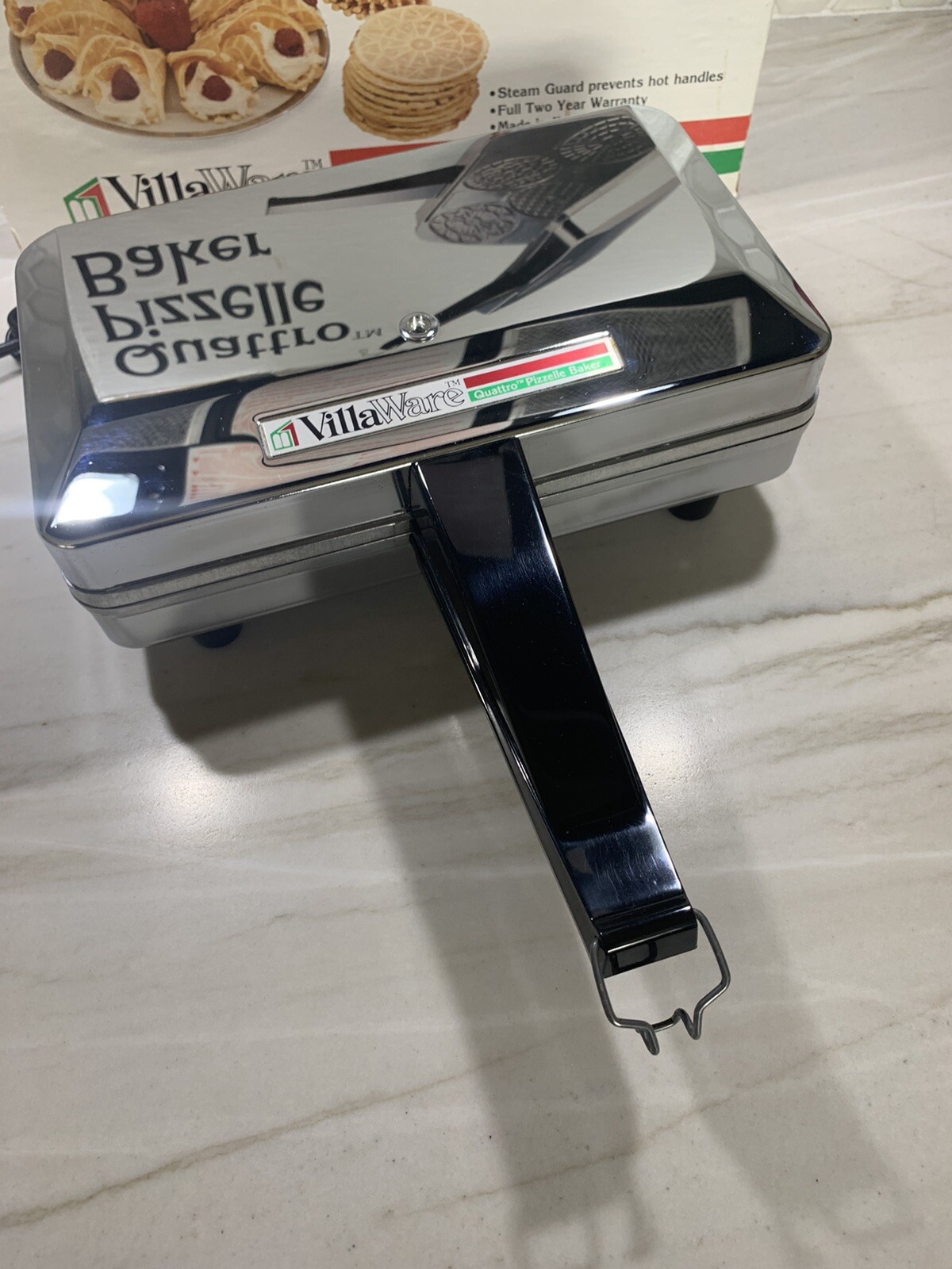 Original 1987 VillaWare Quattro 5100 Pizzelle Baker Maker 900W Tested w