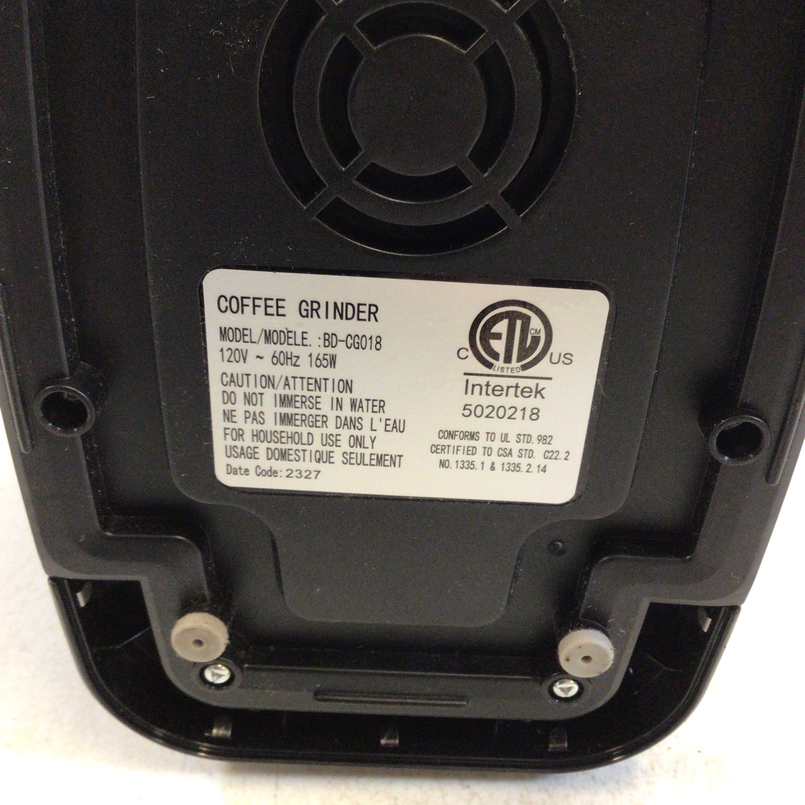 Shardor BDCG018 Silver Black Corded Electric Espresso Coffee Grinder