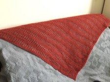 Handknit wool mohair blend shawl/wrap