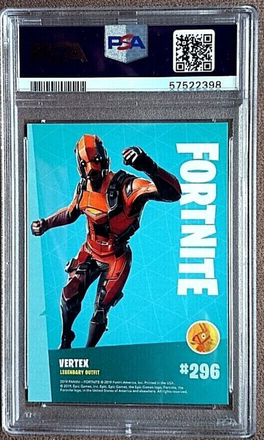 graded fortnite cards 2019 Panini Fortnite Series 1 Vertex Card #296 ~ PSA Graded 9 Mint ~ USA  Print