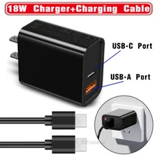 18W USB-C Wall Charger Fast Block+USB-C to USB-C Cable For Samsung Z Fold6/5/4/3