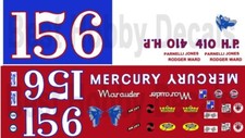  15 or 16 Mercury Marauder 1963 1/24th Scale Waterslide Nascar Decals