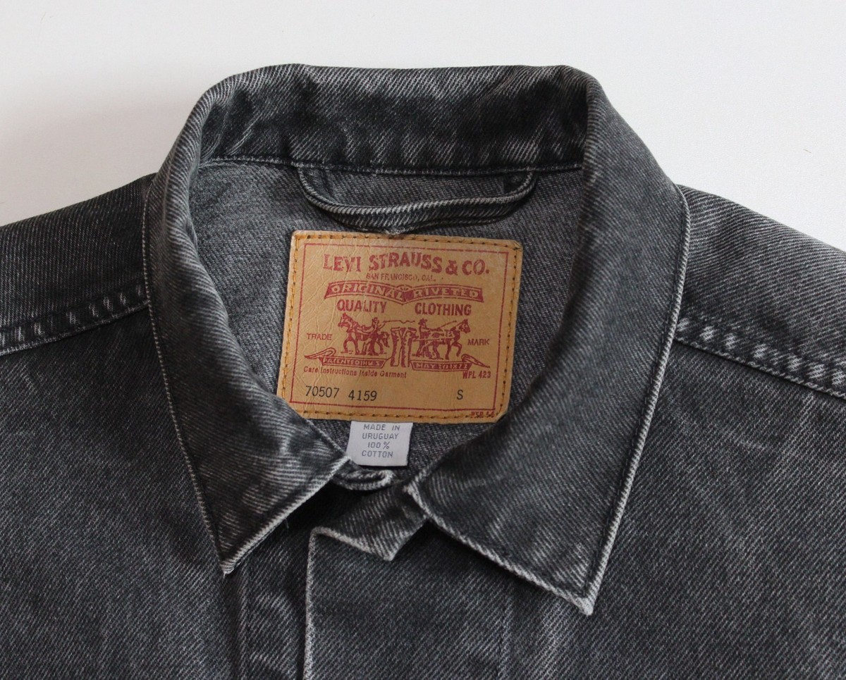 Men's Vintage 90s Levis 70507 4159 Black Denim Trucker