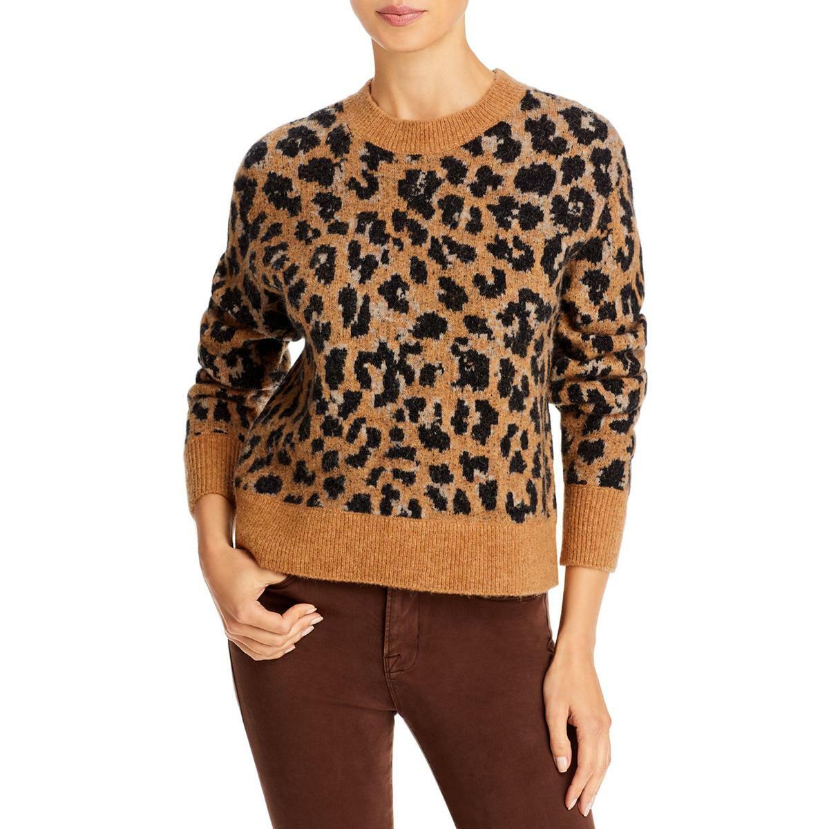Frame Womens Wool Animal Print Crop 