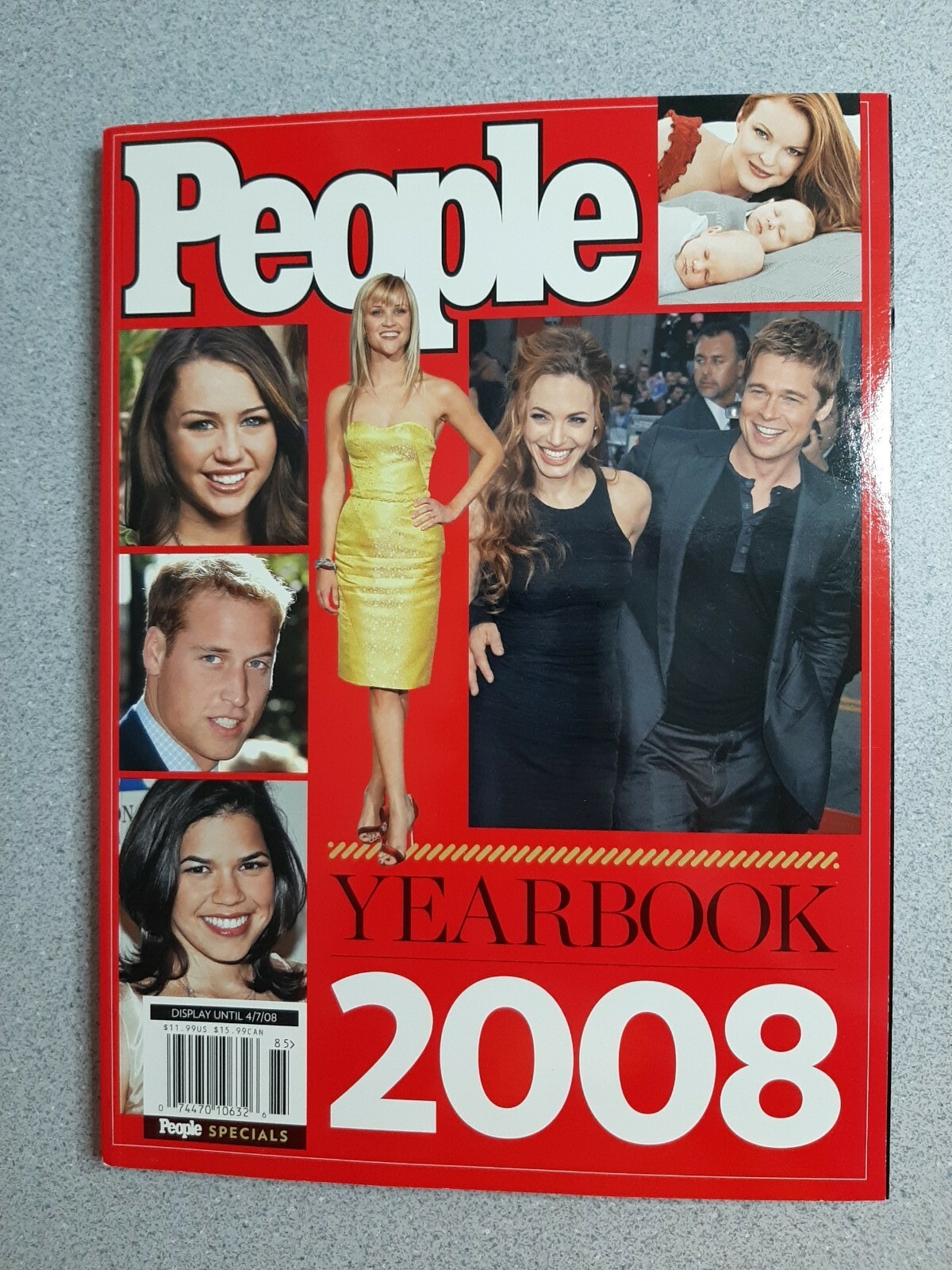 PEOPLE 2008 Yearbook Reese Witherspoon Brad&Angelina Prince William Miley Cyrus