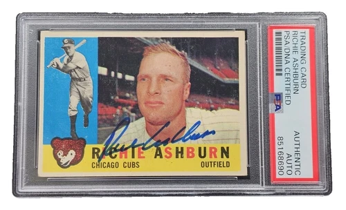 Autograph Richie Ashburn Baseball Cards