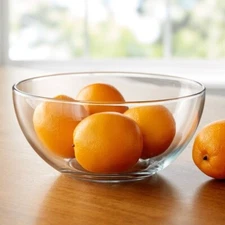 LIBBEY 10" LARGE ROUND SERVING SALAD MIXING BOWL CLEAR GLASS DISHWASHER SAFE