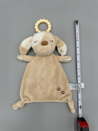 Douglas Baby Puppy Dog Lovey Plush Teether Security Blanket Knotted Corners - Picture 2 of 8