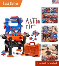 Kids Tools Toy Sets for Aged 3 4 5 6 7 8, 2 in 1 Workbench Toys for Toddlers 3-5