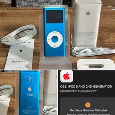 New Open Box Apple ipod Nano 2nd Gen 4gb MA428 Blue. Unused, Collectors Item 