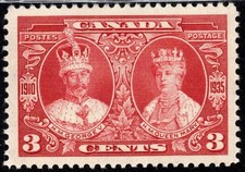 Canada Stamp Scott #213, 3c, King George V & Queen Mary, OG, MLH, SCV$2.00