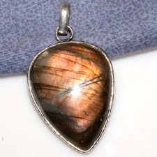 Purple Fiery Labradorite 925 Silver Plated Pendant 2