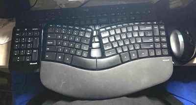 Microsoft Sculpt Keyboard, Model 1559, No USB Dongle Tested Mouse And 10 Key Pad