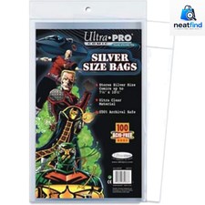 Silver Size Comic Bags 2-Mil Polypropylene 7.25 X 10.50 Inches 100-Count