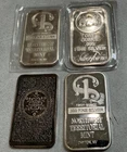1 oz Silver Bar Lot Of 4 Nice Mix .999 Silver