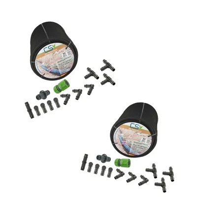 CS BEWÄSSERUNGSSYSTEME GMBH Doppelpack Aktion – 2x CS Perlschlauch Startup 50m mit Zubehör!