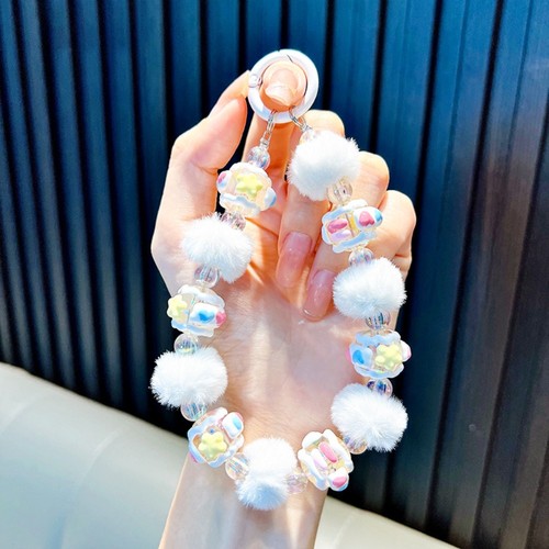 Colorful Beaded Phone Case Chain Bag Pendant Keychain Backpack Accessories - Photo 6 sur 19