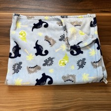 Parent's Choice Dinosaurs Plush Baby Blanket Size 30" x 36" Walmart Blue Gray