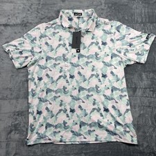 Bad Birdie Core Polo Mirage Oasis Mens XXL Performance Pastels Stretch New NWT