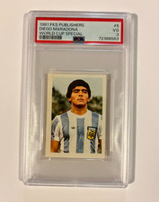 Diego Maradona Argentina 1981 FKS Publishers World Cup Special PSA 3 Very Good