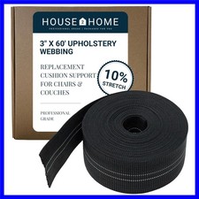 Upholstery Webbing for Chair  Couch Repair, 3" x 60' Elastic Furniture Webbi...