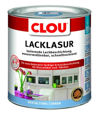 Aqua Clou Lacklasur L17 Nr.25 375 ml taubenblau seidenmatt  Holzlasur