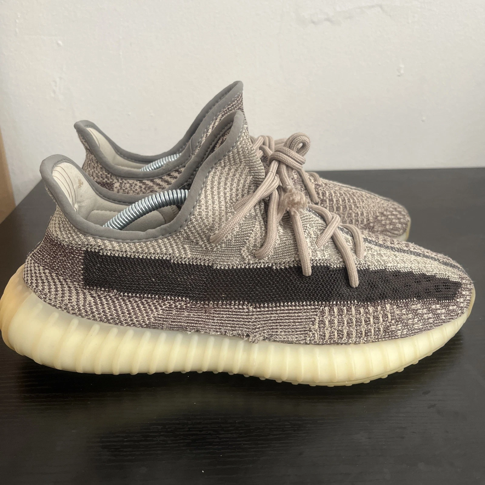 Adidas YEEZY Boost 350 V2 Zyon TAGLIA 10 5 indossate senza scatola FZ1267 autentiche