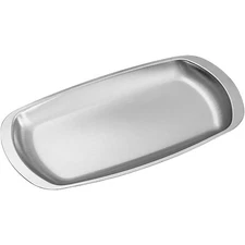 Thickened Serving Tray 7.5 x 4.1 Inch Stainless Steel Snack Dish for Food