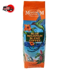 Jamaican Blue Mountain Coffee Blend, Ground, 1 Lb Bag - Medium Roast, Fresh
