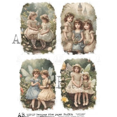 Fancy Fairies | A4 Rice Paper | Paper for Decoupage | AB Studios