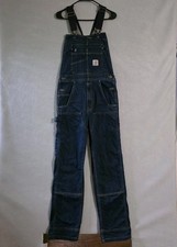 Carhartt Mens Rugged Flex Denim Bib Overalls Double Knee 103322 Size 28x31