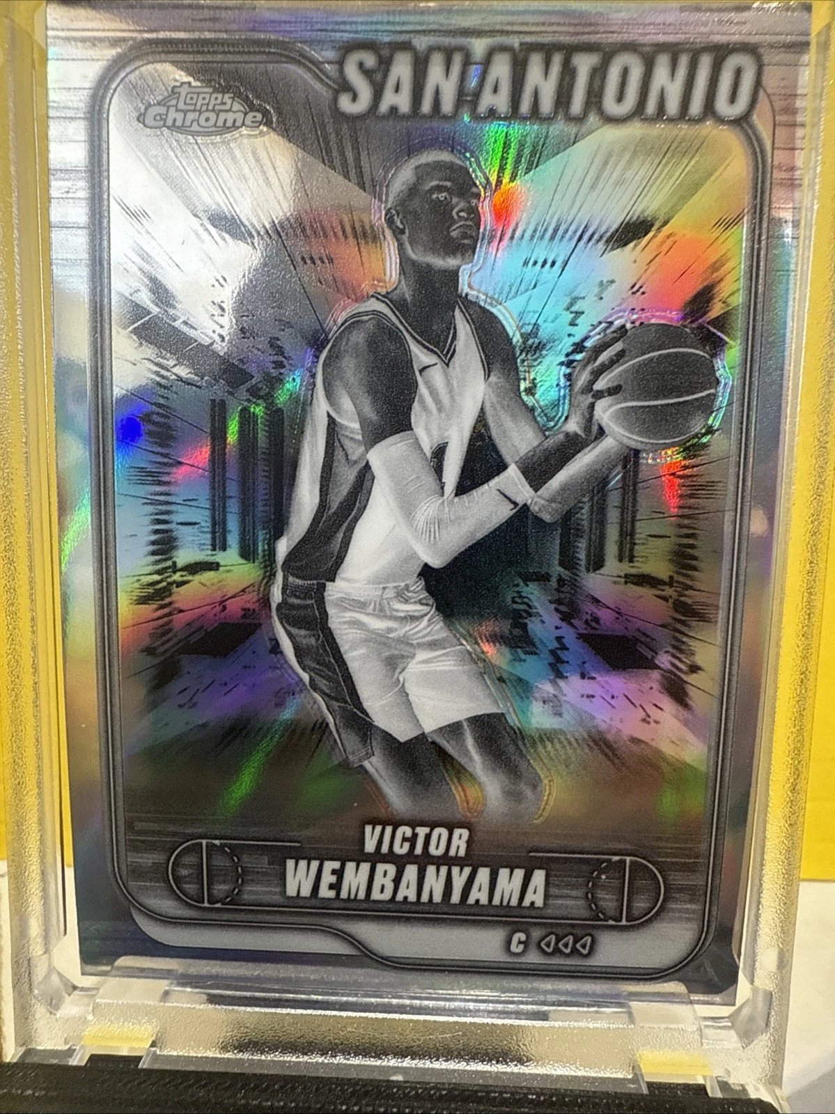 Victor Wembanyama 2024-25 Topps Chrome Basketball Negative Refractor SSP - Spurs