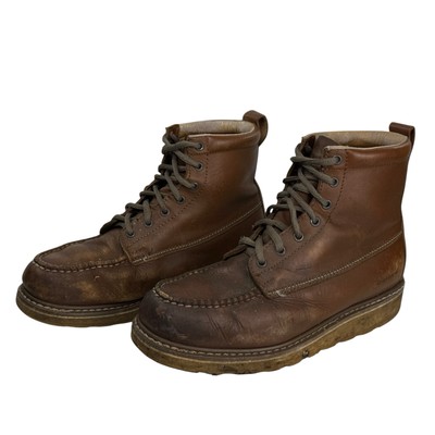 Diehard Sears Soft Moc Toe 6” Work Boots Brown Leather Lace Up