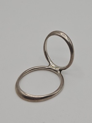 Splint Sterling Silver Double Ring X13 & X7