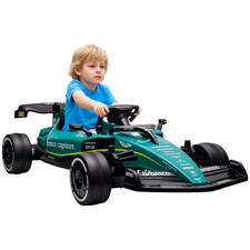 Image of AIYAPLAY 12V Aston Martin Licensed Electric Go Kart w/ 4 Suspension Wheels