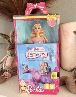 Mattel Barbie Geheimnisvoller Pegasus Modepuppe blond blauäugig 2010 lila Kleid